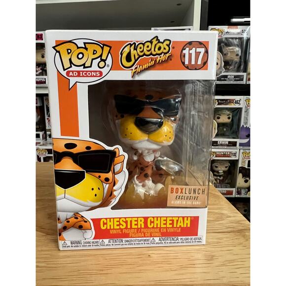 VAULTED GLOW EXCLUSIVE Chester Cheetah Funko Pop #117 Ad Icons Advertising Vinyl - Picture 1 of 6